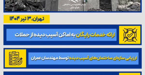 تدابیر نظام مهندسی ساختمان برای ساختمان‌های آسیب دیده در حملات رژیم صهیونسیتی به ایران